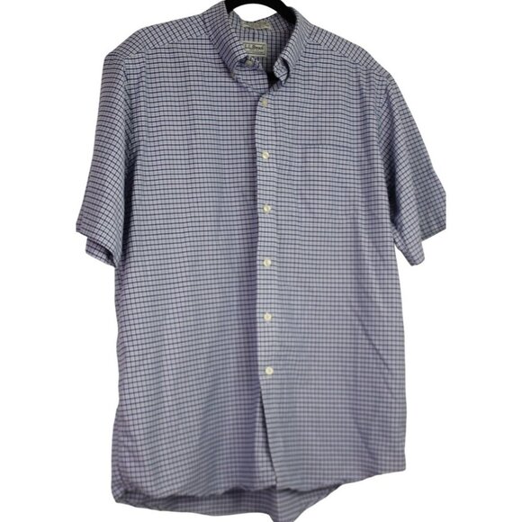 L.L. Bean Other - L.L Bean Men’s Button Down Blue Plaid Short Sleeve Shirt